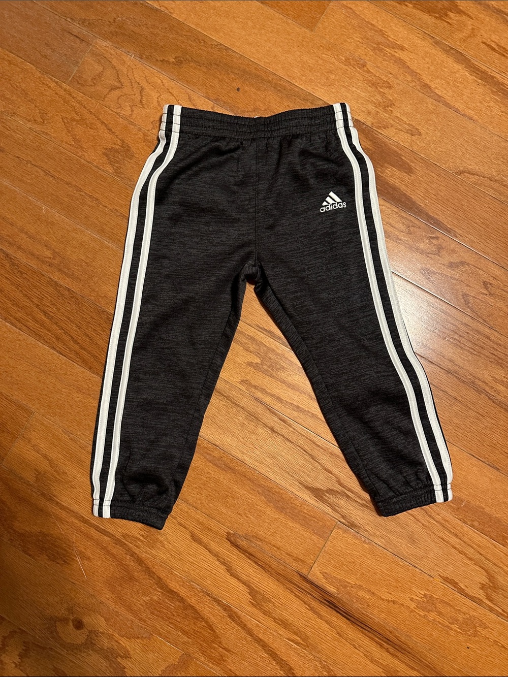 adidas Black Jogger Sweatpants with White Side Stripes